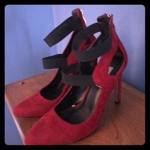 Red and Black Heels by Chelsea and Zoe